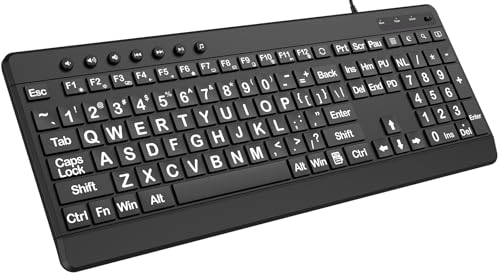 Large Print Computer Keyboard - Wired