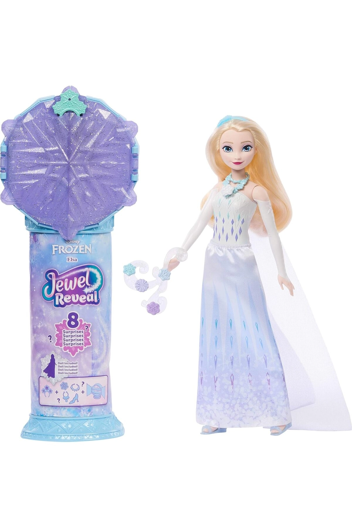 Elsa Fashion Doll - 8 Surprises Snowflake Gem Box