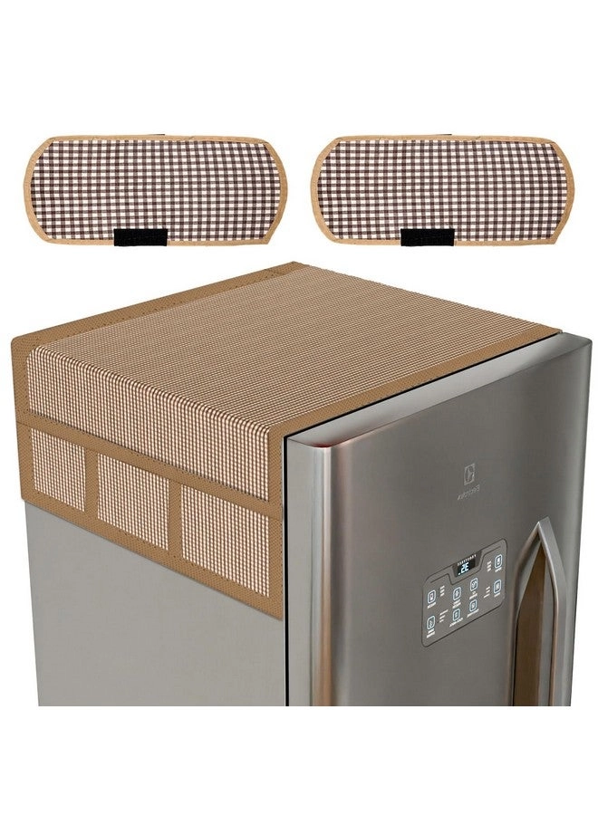 Kuber Industries Fridge Top Cover - Non-woven 100 cm x 54 cm + Handle Cover - 30 cm x 14 cm