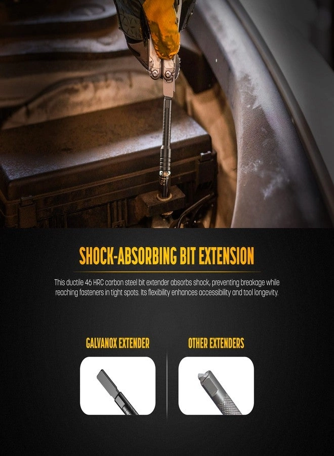 Flat-End Bit Extender and Ratchet Driver Set - 2PC