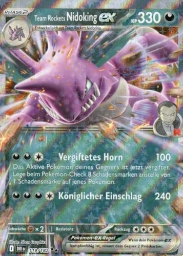 Pokemon Team Rockets Nidoking EX DRI 119 - German