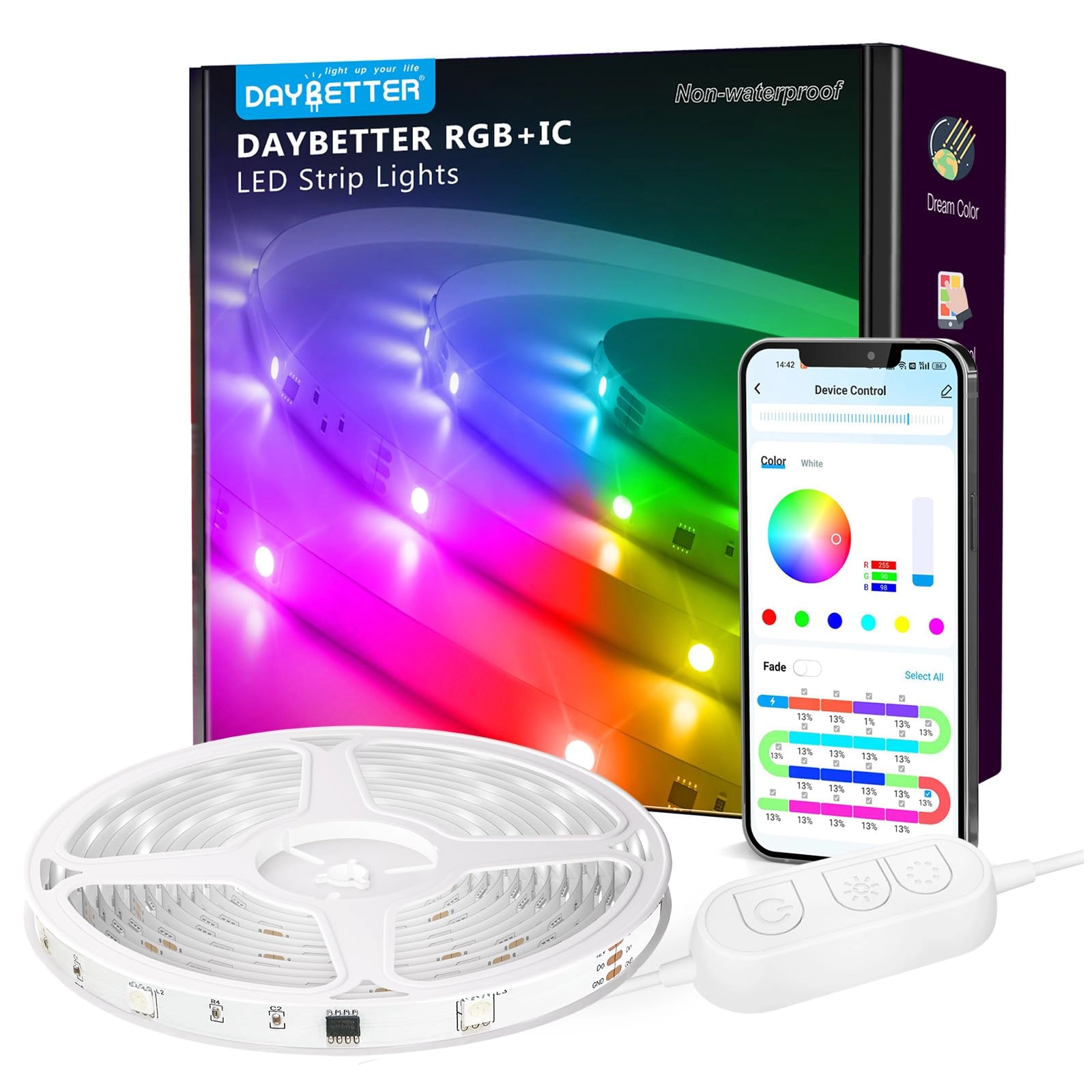 Smart IC LED Strip Lights - 65.6FT