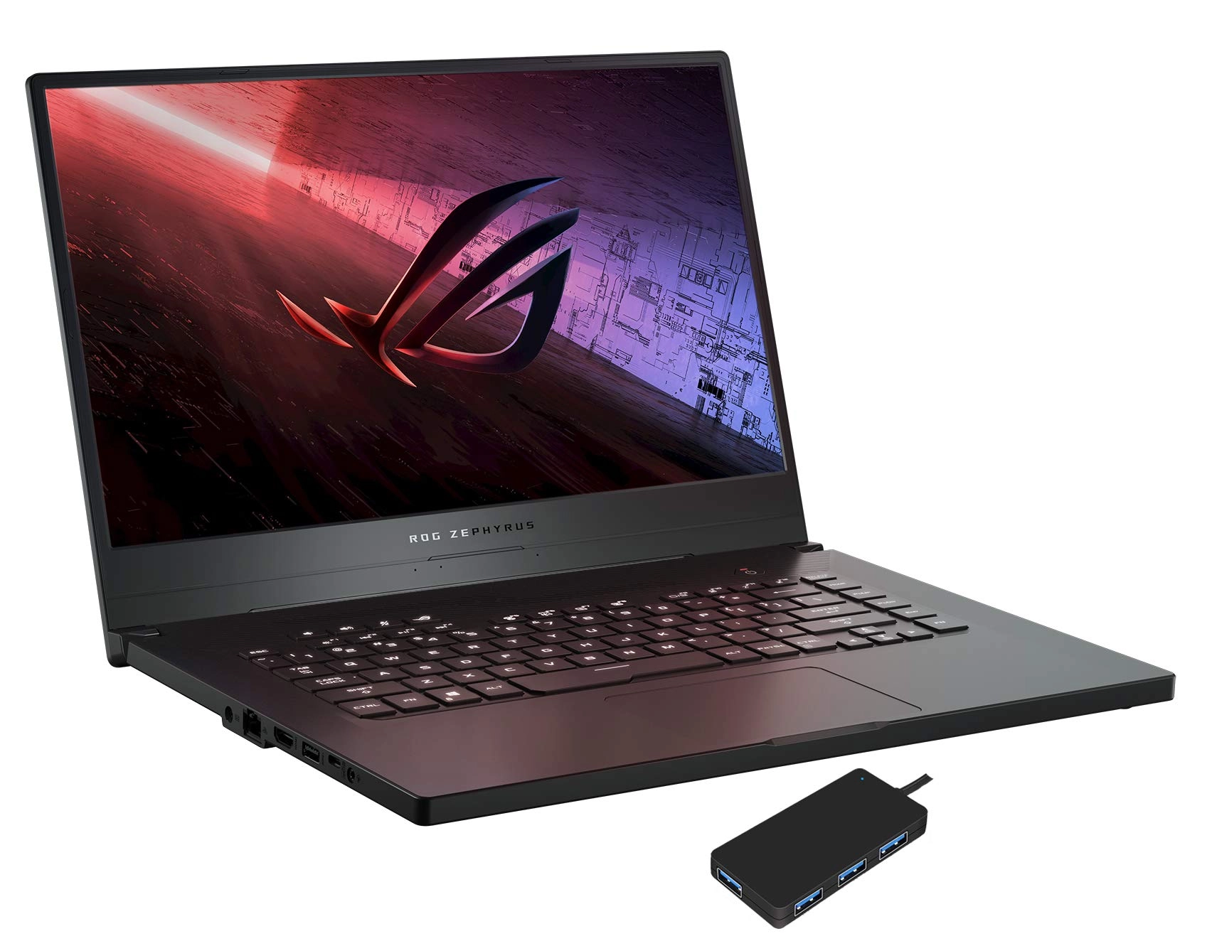 ASUS ROG Zephyrus G GA502DU-BR7N6 - 15.6'' Ryzen 7 3750H 24GB DDR4 1TB PCIe SSD + Portable USB 3.0 Data Hub U304