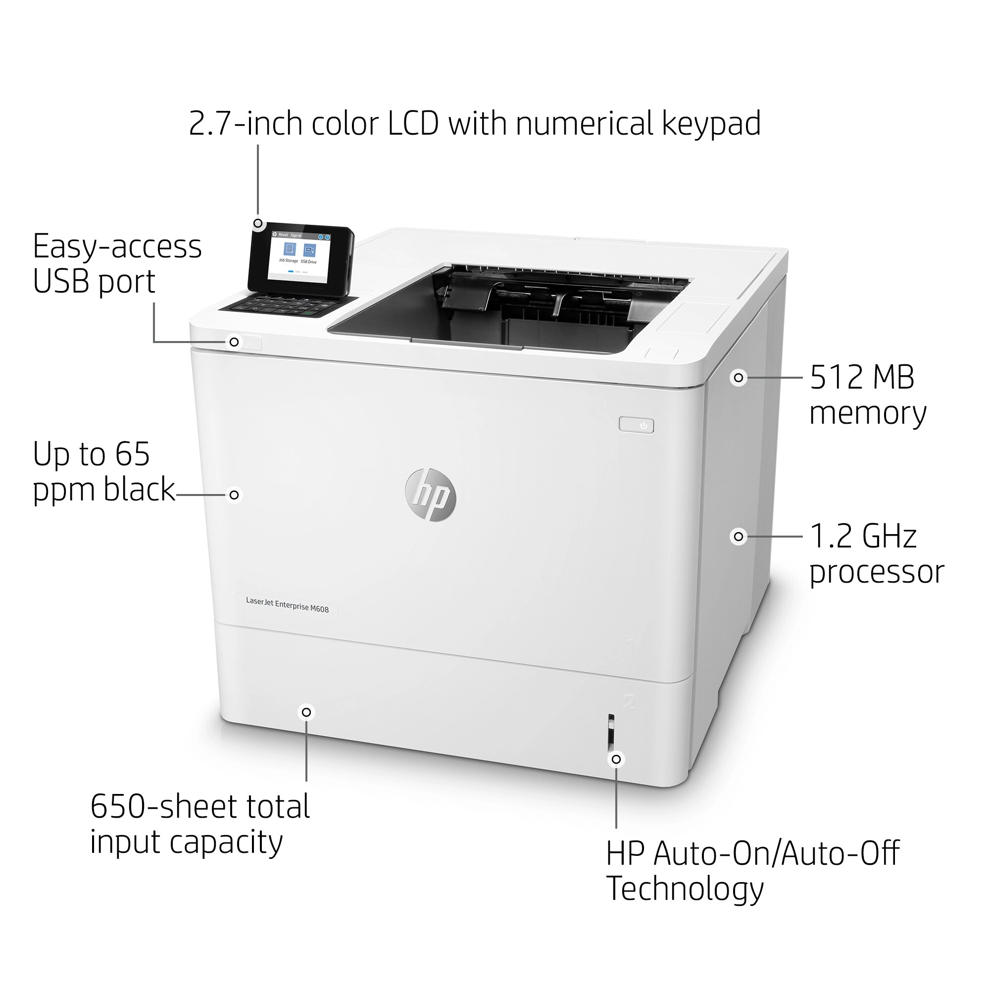 LaserJet Enterprise M608N