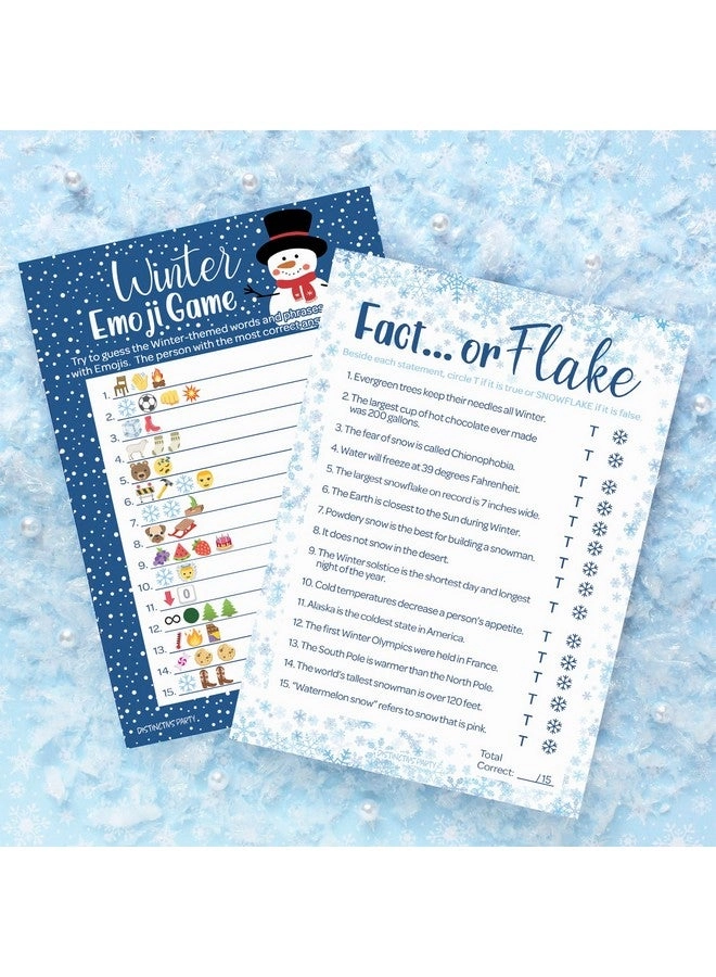 Winter Themed Emoji Picture Guessing Game + Fact Or Flake Winter Trivia