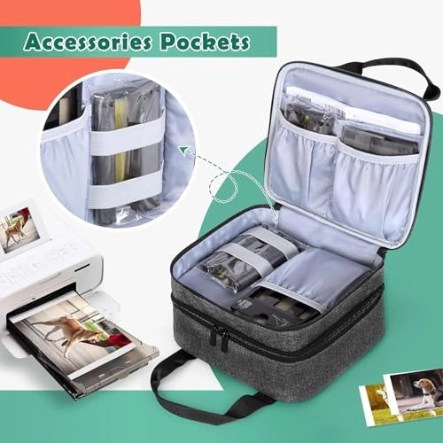 Photo Printer Bag - 24 x 12 x 21 cm SELPHY CP1500 CP1300 CP1200 Portable