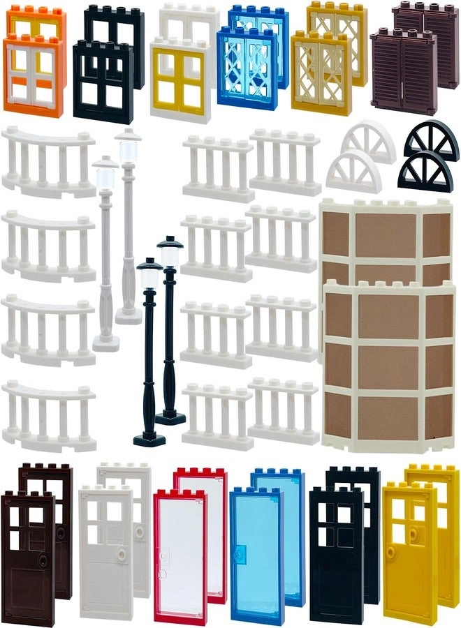 Windows Doors Fences Building Block Parts - 90 pcs