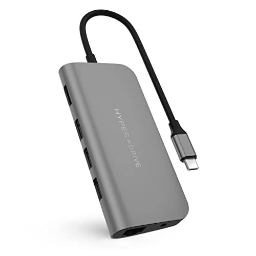Hyperdrive Power 9-in-1 USB C HUB - 60W PD HDMI 4K30Hz Gigabit Ethernet