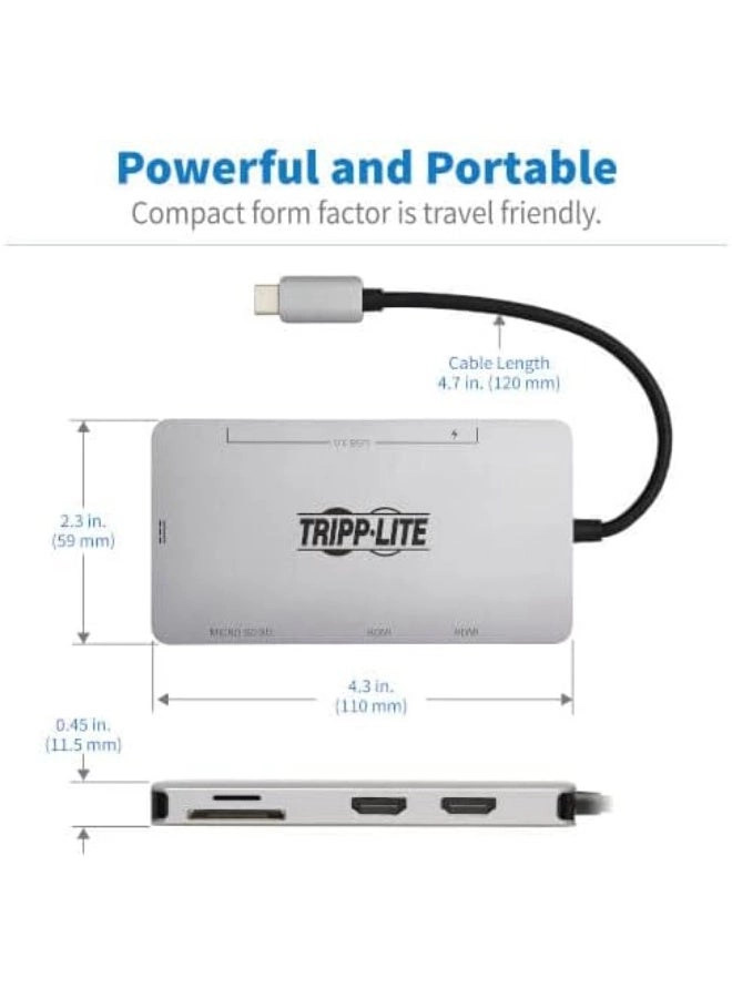 U442-DOCK8-GG - Dual HDMI 4K @ 60Hz 100W PD