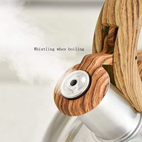 Whistling Tea Kettle - Wooden stainless steel 2.5L