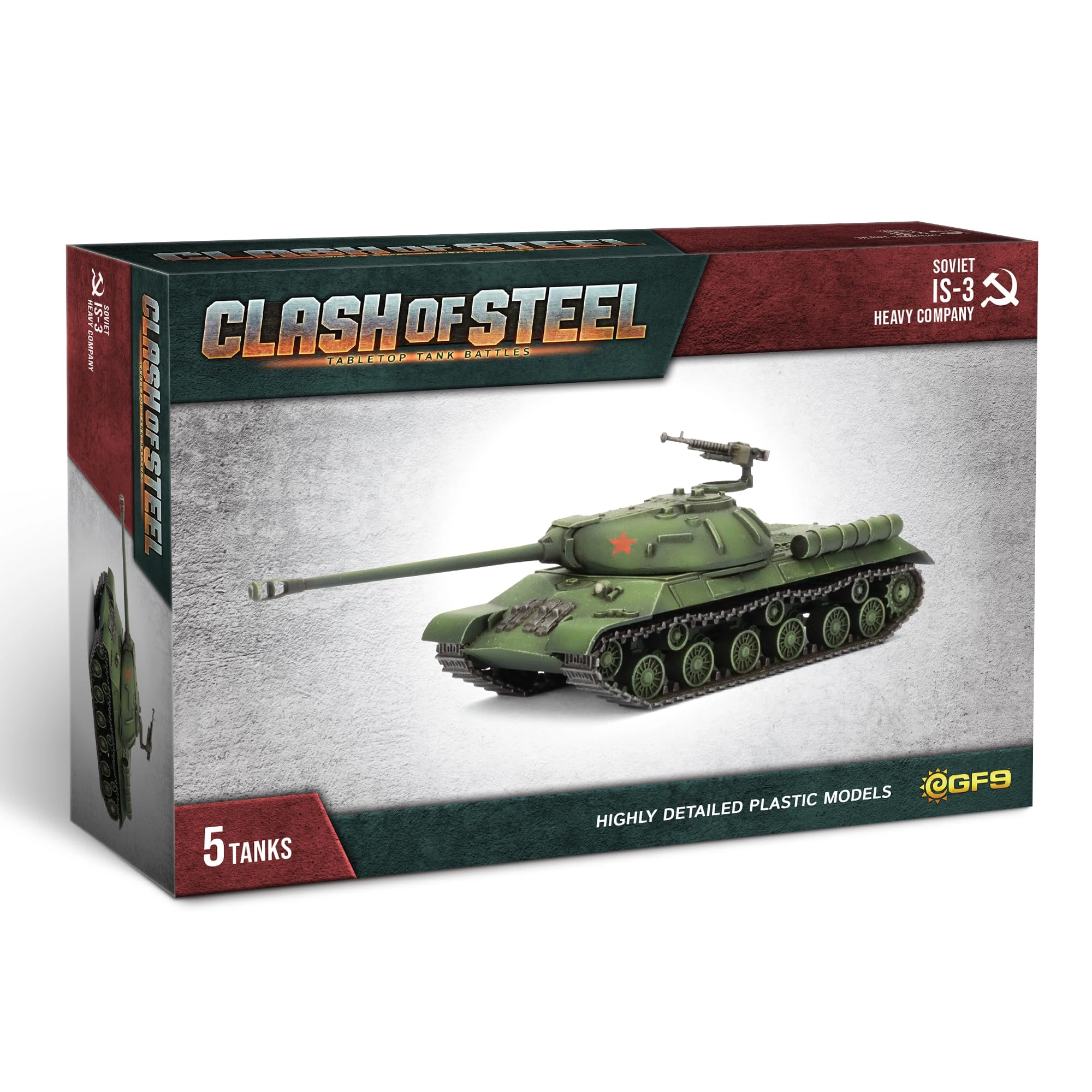 Gale Force Nine Clash of Steel: Tabletop Tank Battles - Soviet is-3 Heavy Company