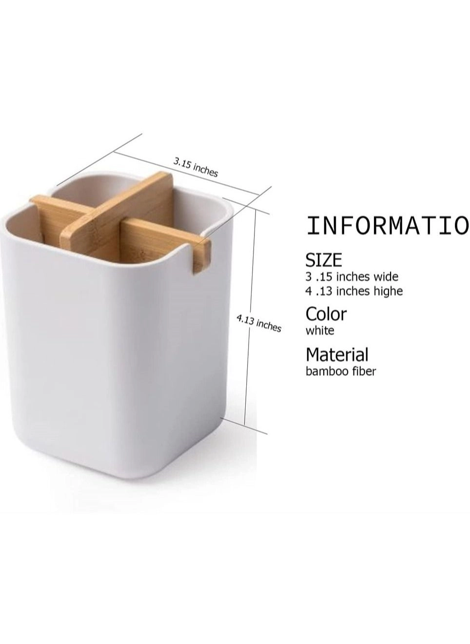 Bamboo Toothbrush Holder - Tough Bamboo Eco-Friendly Compact