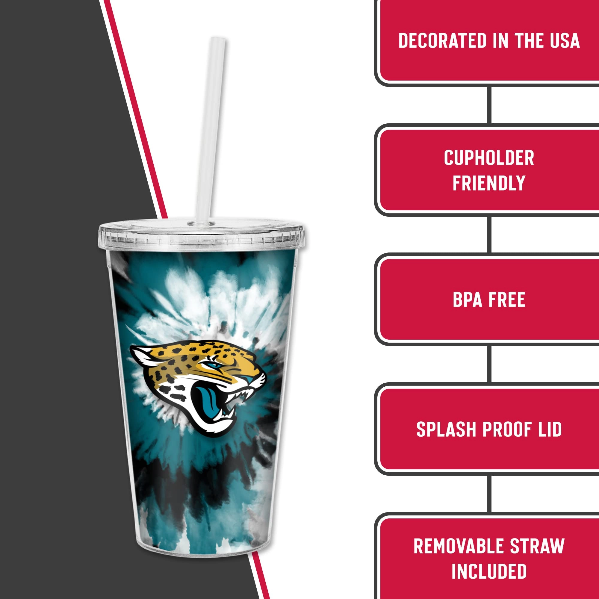 NFL Football Metallic Tie Dye Tumbler - 473ml