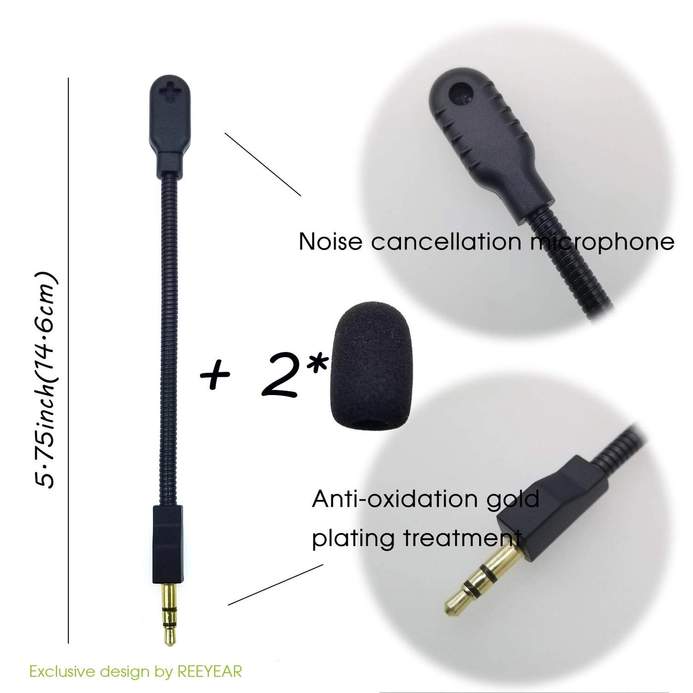 Replacement Game Mic 3.5mm-Mini-Jack Microphone