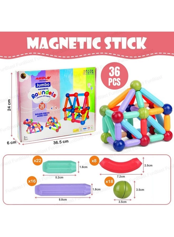 Magnetic Sticks - Construction 36 pcs