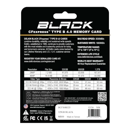 CFexpress Type B 4.0 - 325GB