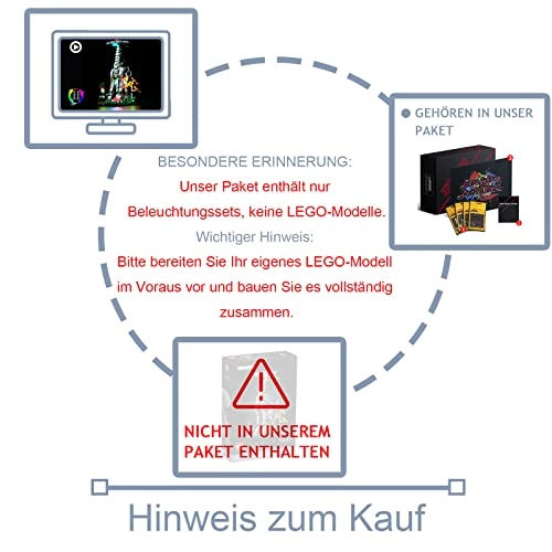 LED Light Set - remote control Compatible with Lego 76989 Tallneck