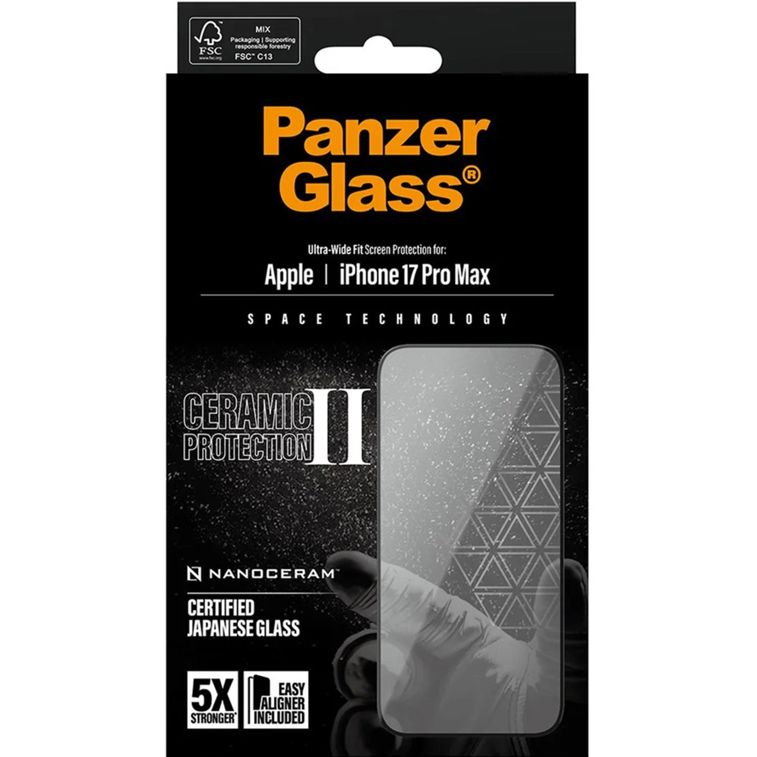 Clear Ceramic II Screen Protector for iPhone 17 Pro Max