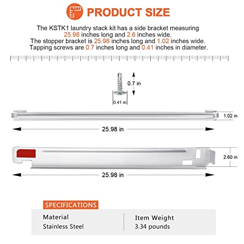 KSTK1 - Compatible with most 27" LG washers and dryers|Compatible with most Samsung 27" wide front-load washers and dryers|Works with Whirlpool, General Electric, Kenmore