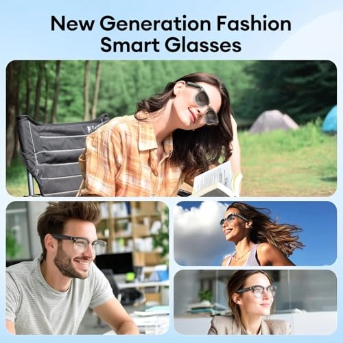 Smart Bluetooth Glasses - Open-Type Speakers Blue Light Lenses Bluetooth 5.3