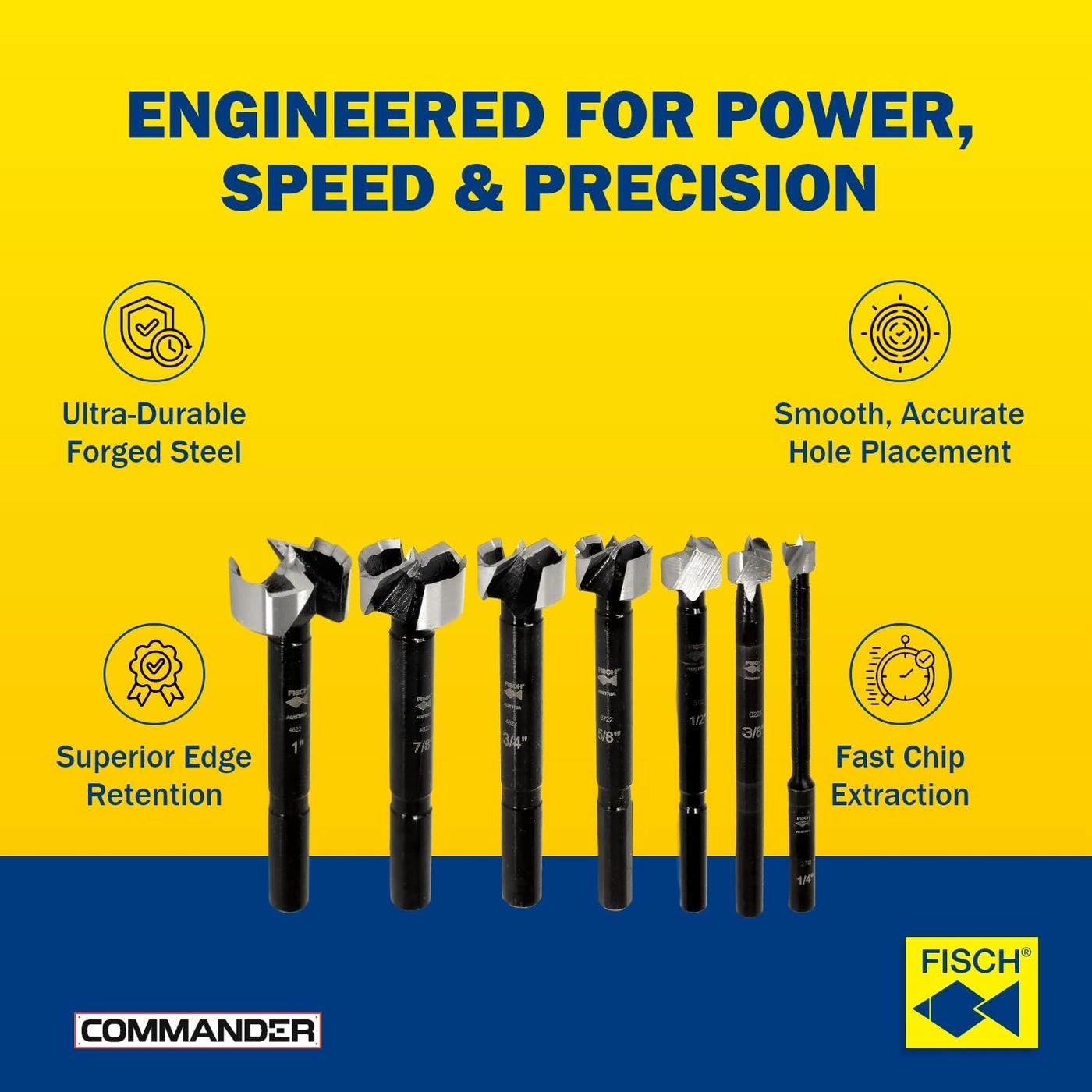 Black Shark Forstner Drill Bit - forged high-speed steel