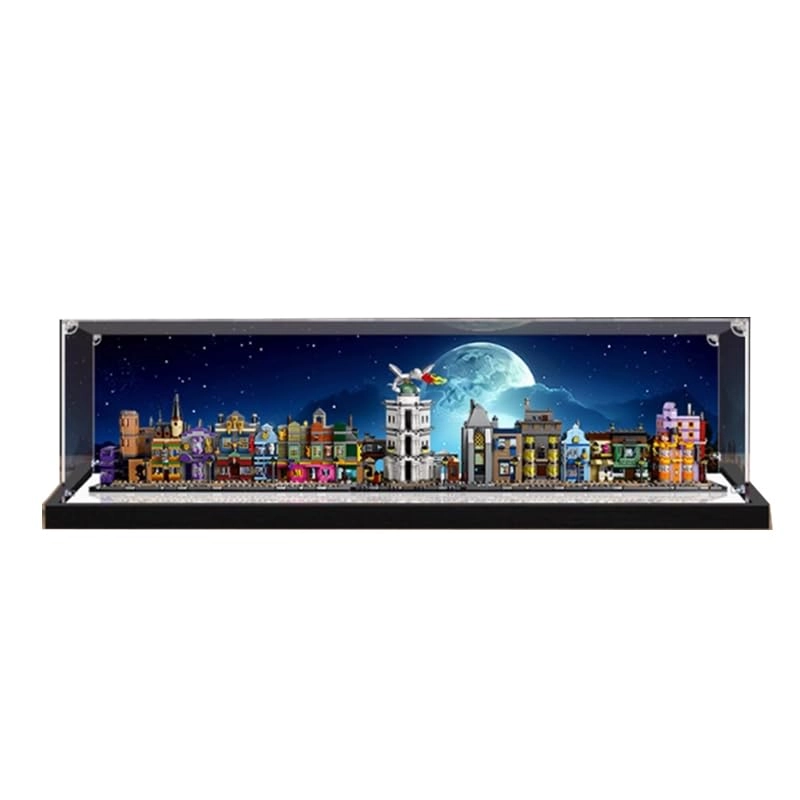Lego Clear Acrylic Display Case - Diagon Alley Wizarding Shops