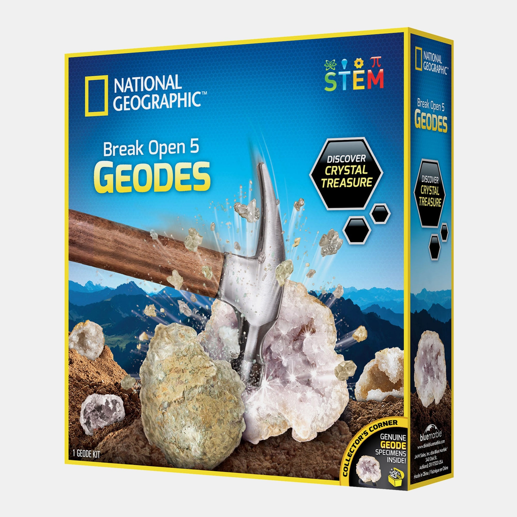 Break Open Geodes Kit Science - 8 years+ 5 pieces