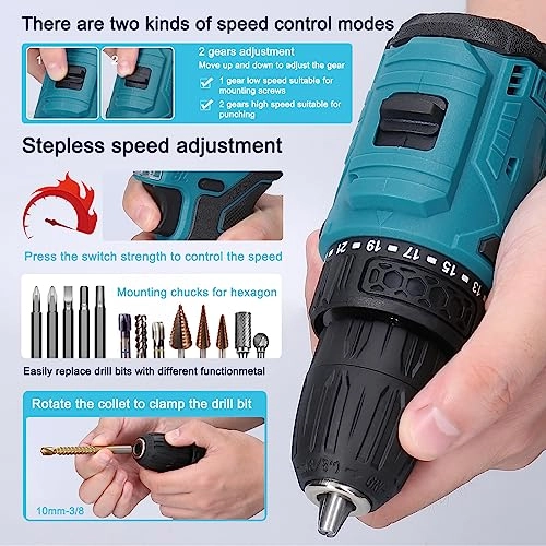 Cordless Driver Drill - 1300mAh
