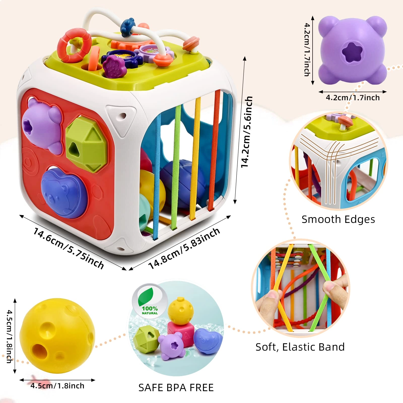 Multifunction Activity Cube - 18 months+ 8 pieces
