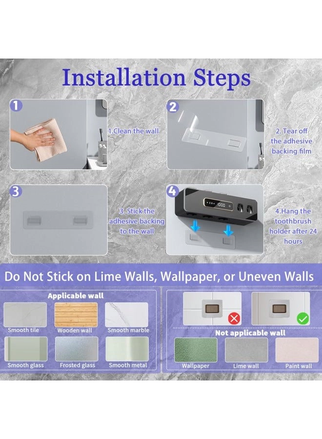 YSJ06 - wall-mounted 6 toothbrush slots
