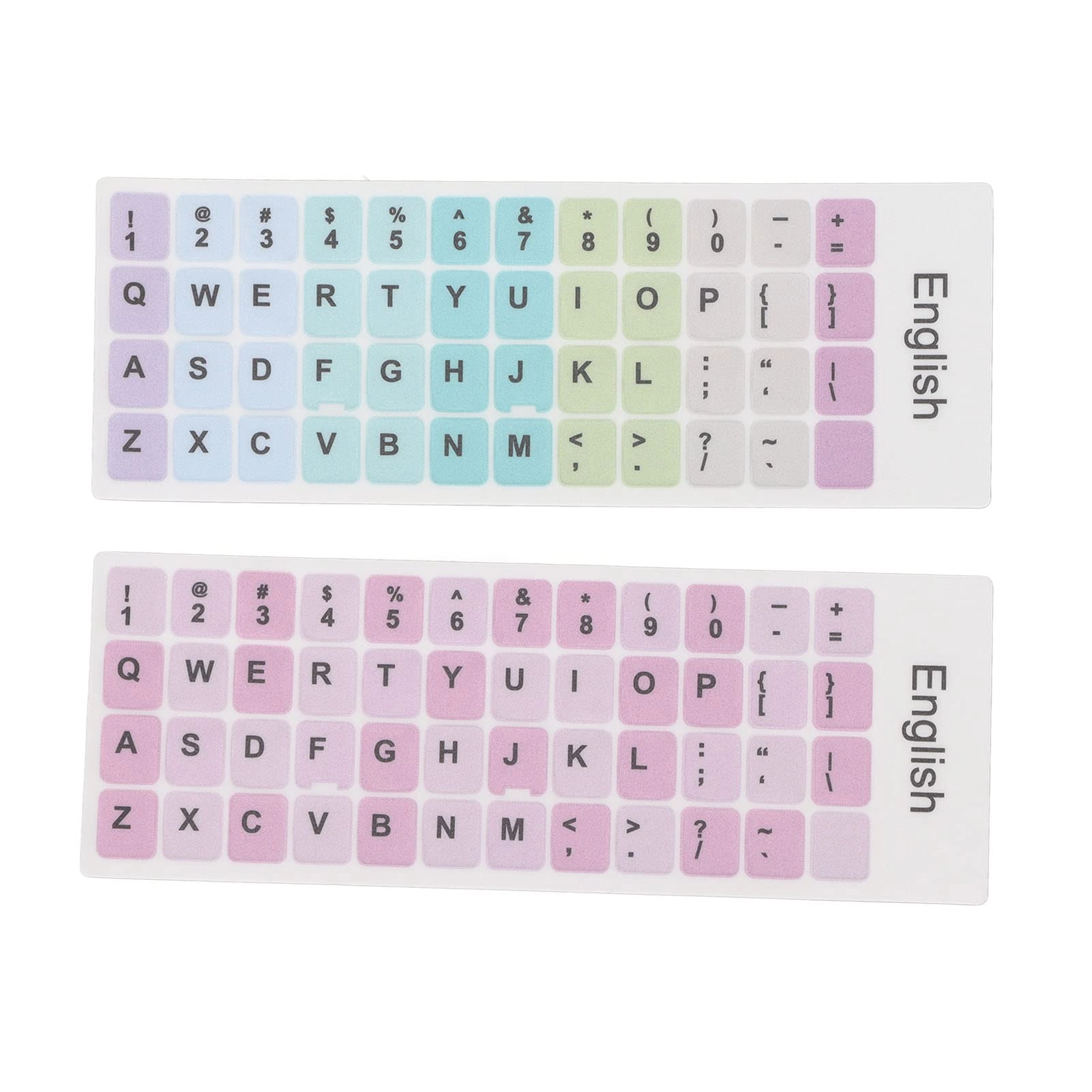 LSHSR Keyboard Stickers - 2pcs English PVC