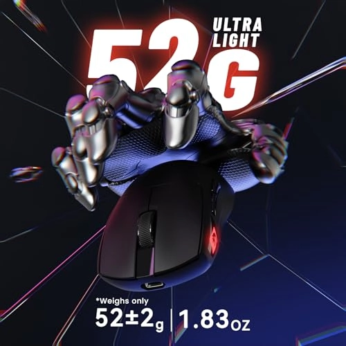 M4 Superlight Gaming Mouse - 2.4G/Bluetooth/Wired