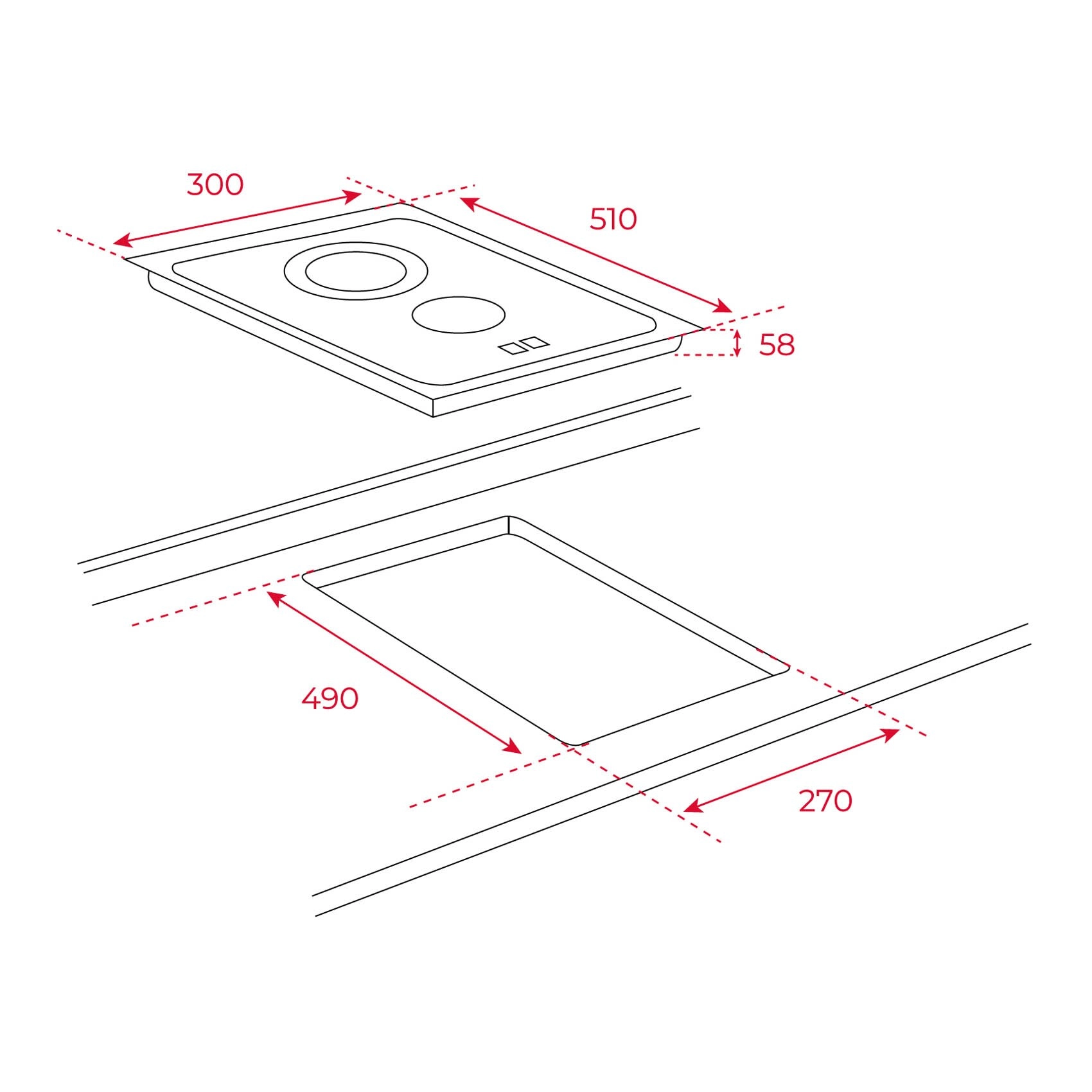 Modular TZC 32320 Ceramic hob