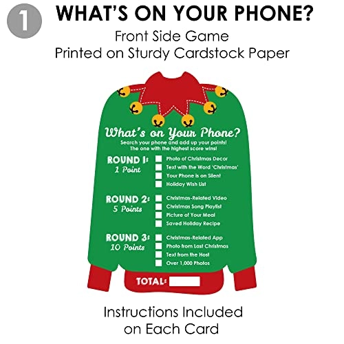 Ugly Sweater Activity Duo Games - 20 Count Holiday Party