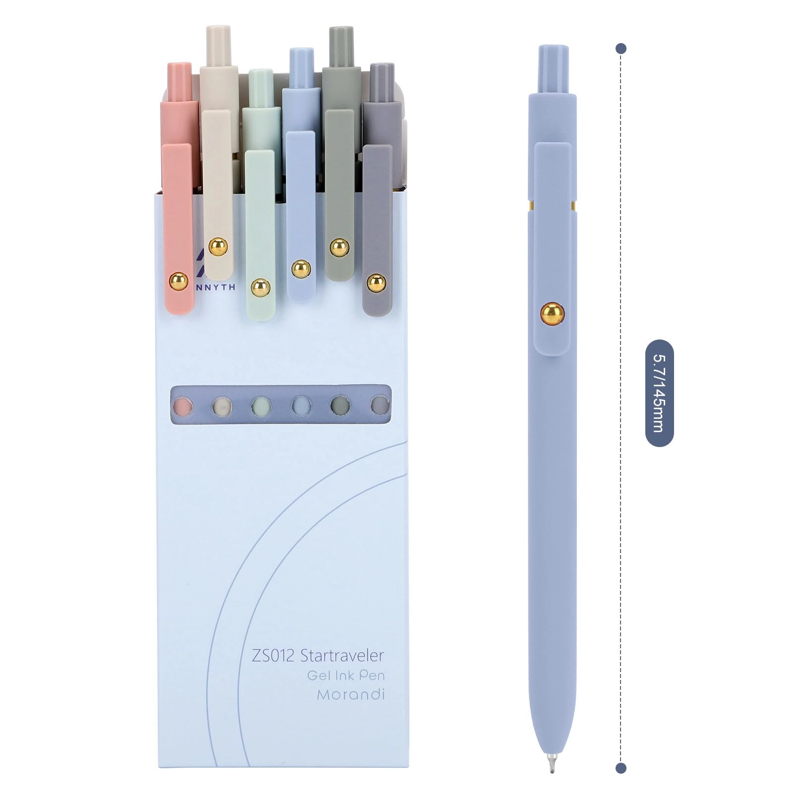 Gel Pens - 6 Pcs 0.5mm