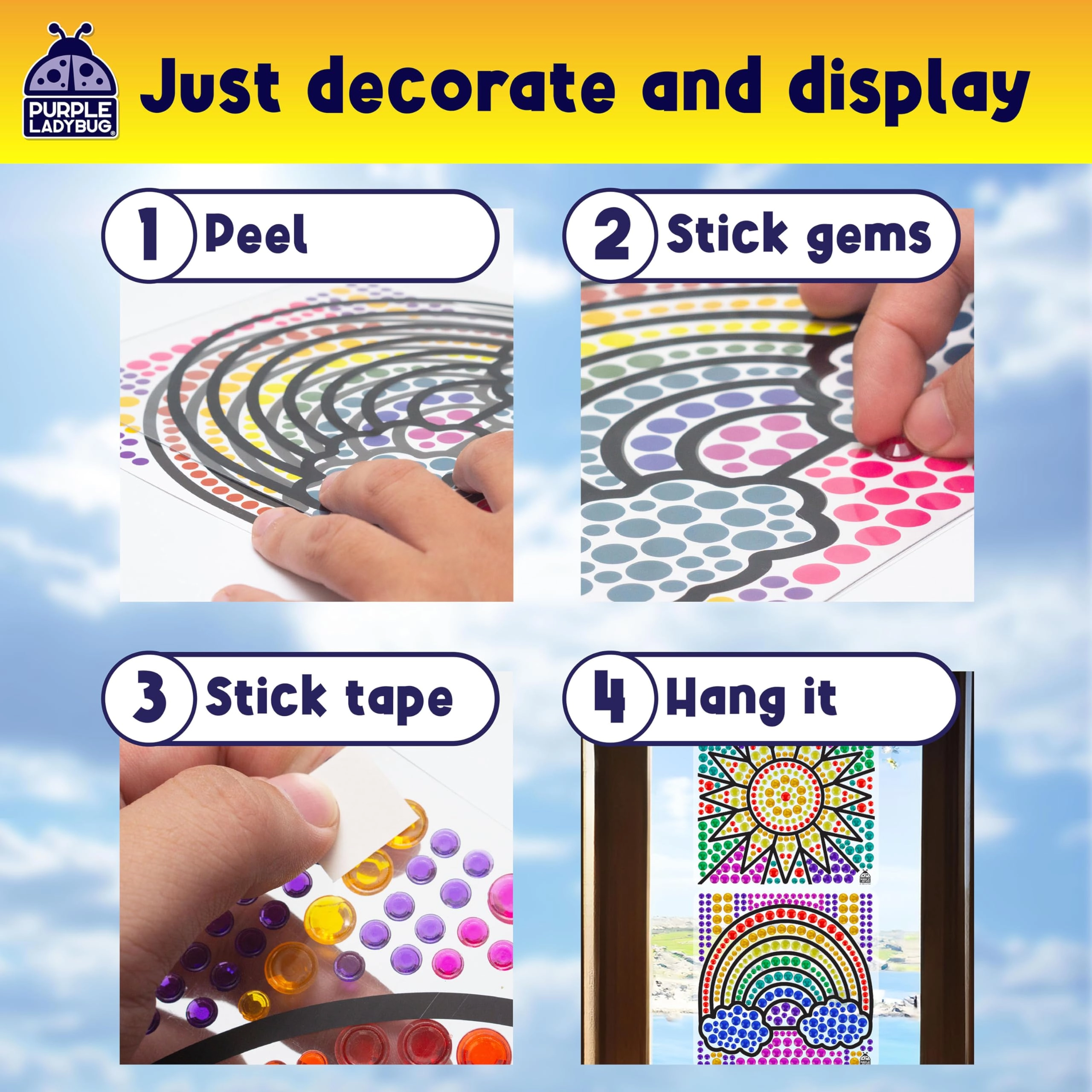 SunGemmers - Brighten up your space with dazzling rainbow suncatchers for creative kids., Bring joy with interactive craft kits, perfect for festive decorations and gifts., Encourage artistic expression with fun, mess-free gem art projects for all ages., Engage young minds through hands-on creativity with vibrant window art systems, Explore the magic of sunlight and creativity with enchanting suncatcher design… 2