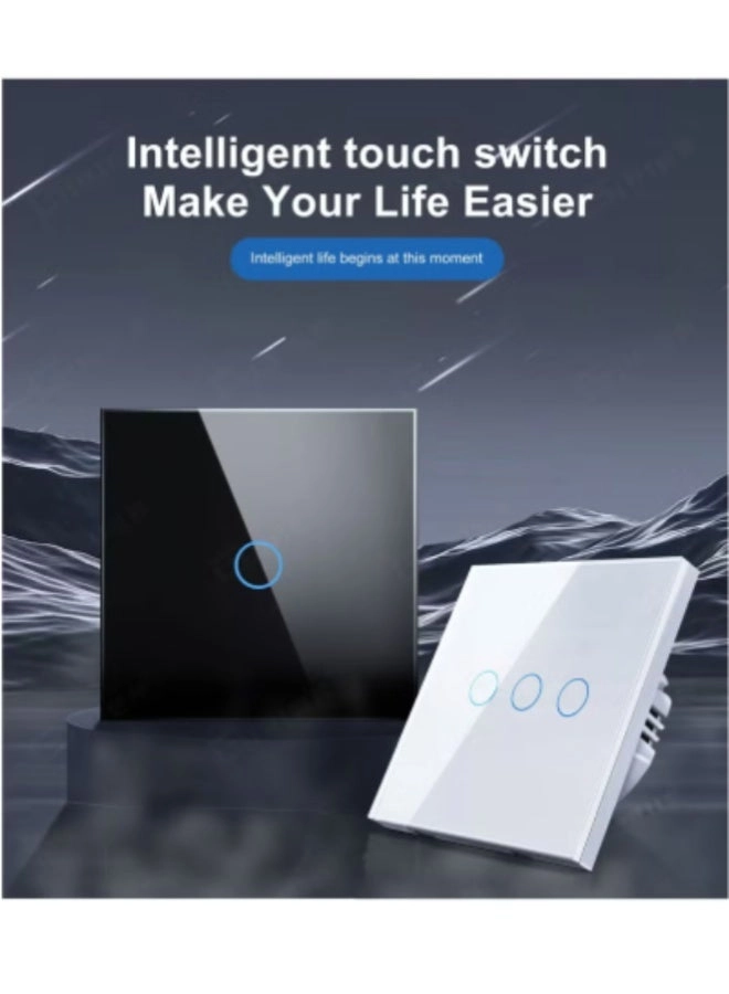 Smart WiFi Touch Wall Switch - No Neutral Wire 3 Gang Tuya Alexa Google Home