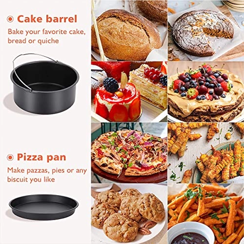 Pizza Pan - 8-inch Food Grade Steel + Baking Cake Barrel