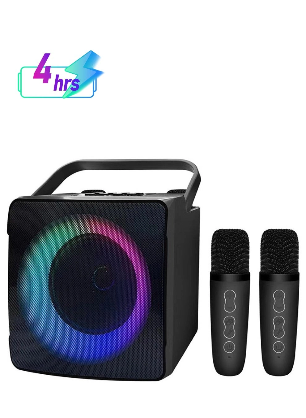 SD-508 - Mini Karaoke Bluetooth Speaker LED Lights Built-In Microphone