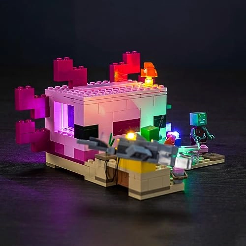 LED Light Kit - Compatible with Lego The Axolotl House 21247 Building Kit Basic Version