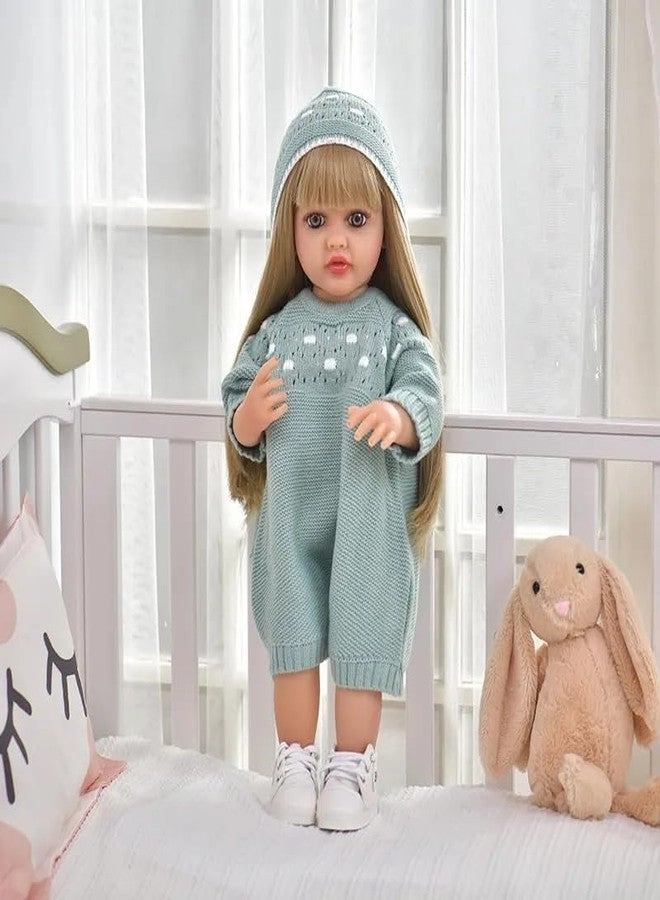 Reborn Baby Doll - 22 Inch Silicone Body Long Hairs