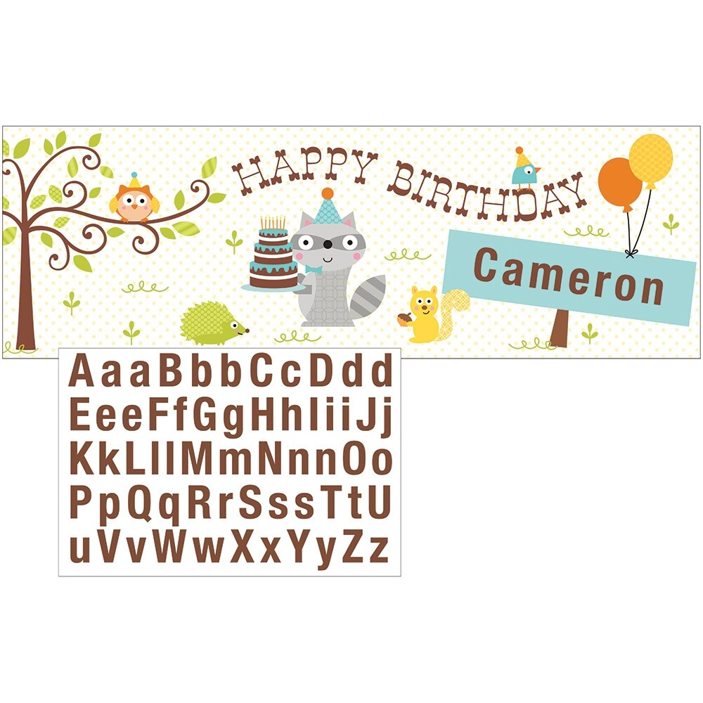 Happi Woodland Boy Shaped Ribbon Banner