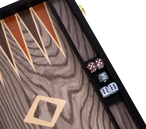 Backgammon - Deluxe Grey Ebony
