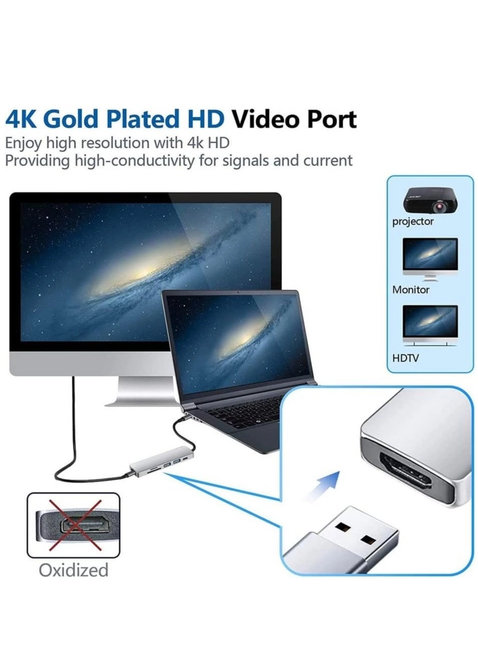 10-in-1 USB C Hub Docking Station - 4K HDMI VGA Ethernet