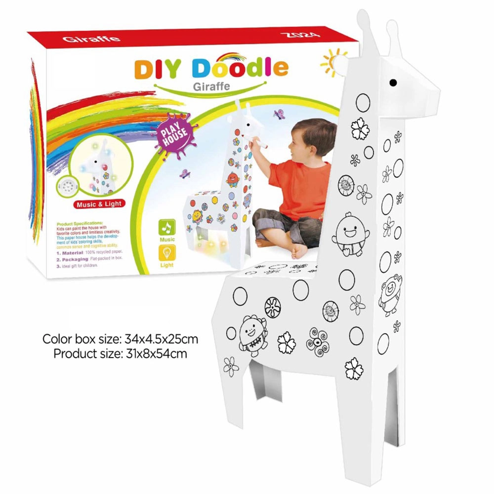 Diy Doodle Coloring Giraffe With Music And Light