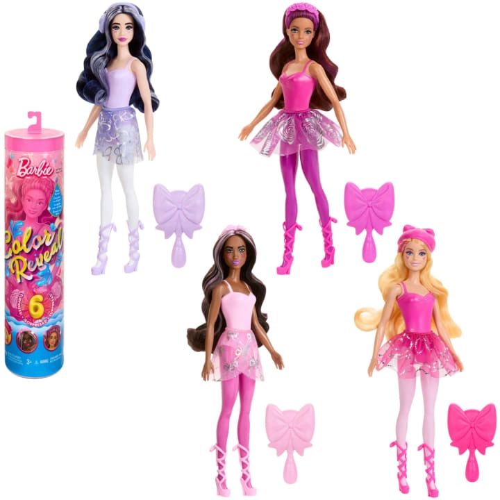 Barbie Color Reveal Ballerina - 6 Surprises Color Change Ages 3+