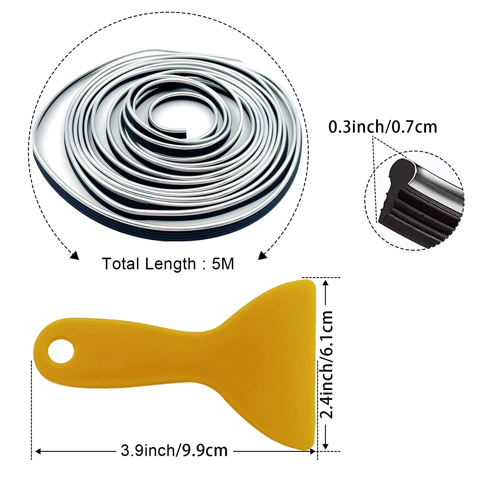 Car interior trim strip