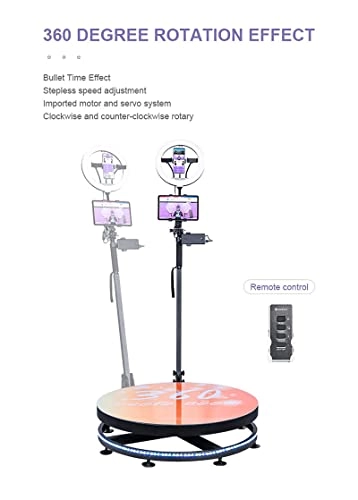 360 Photo Booth - 45.3in Adjustable Stand Ring Light