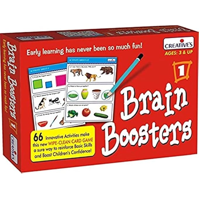 rayihni BRAIN BOOSTERS WIPE CLEAN CARD GAME - 3 YRS AND ABOVE