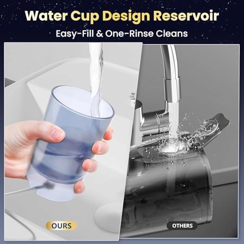 Electric Toothbrush with Water Flosser - 5 Brush Modes 3 Flossing Speeds 500ML Rechargeable